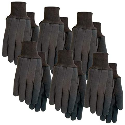 Midwest Gloves & Gear 3203P06-L-AZ-6 Midwest Gloves and Gear Men's Jersey Work Glove, Brown, Large Cover