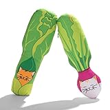 Twin Critters Organic Silvervine Catnip Vegetable Refillable Plush 2-Pack for Cats & Kittens No...