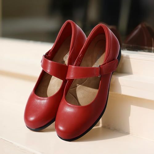 Image of DREAM PAIRS Womens Ballet Mary Jane Flats, Comfortable Business Office Dress Shoes for Women Dressy and Work with Ankle Strap