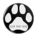 Personalized Custom Paw Print 1 Line Pinback Button Pin