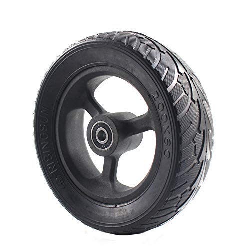 Ruote per Scooter elettriche 200x60 Gomme Solide per Scooter Gomme antideflagranti Non gonfiabili da 8 Pollici e mozzo/cerchione 200 * 60