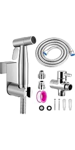 Bidet Handbrause Kit Toilette Bad Bidet Edelstahl F Produktbild-Vorschau 4