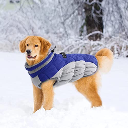Image of Lelepet Dog Coat Warm Dog Winter Coat Waterproof Dogs Jacket with Harness