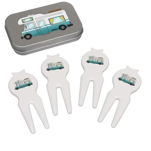 Azeeda 'Motorhome' Golf Divot Tool/Repair Fork Gift Set (GO00068433)