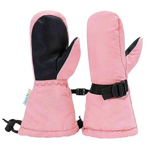 JAN & JUL Girls’ Insulated Waterproof Snow Mittens for Toddler and Kids