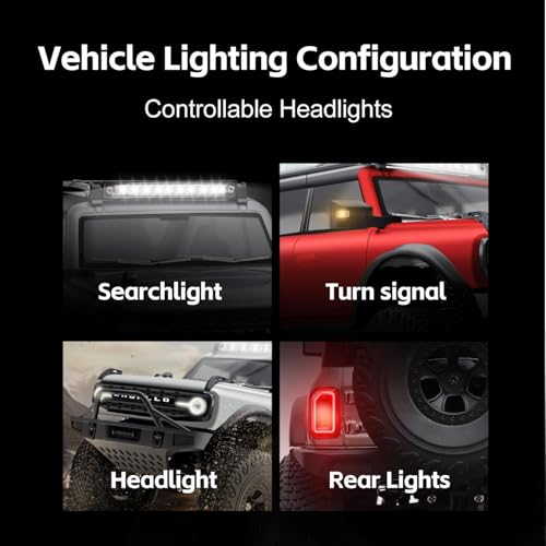 Image of 1:16 Scale 4WD RC Rock Crawler Car for Kids & Adults, 2.4GHz Remote Control Off Road Climbing SUV with LED Lights, Rechargeable Battery, USB Charging, All Terrain Monster Truck(Multicolor)