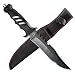 Kratos ZF5 Hunting Knife | 7" Quality Steel Fixed Blade | Outdoor Tactical Survival | Sharp Durable Edge | Handmade Black Rubber Handle | w/Sheath | Used for Boar, Elk, Deer & Gator