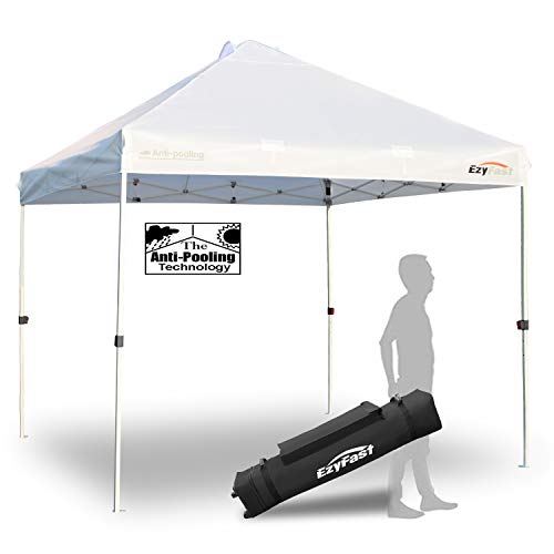 EzyFast Antipool Pro Commercial Canopy for Rain or Sunshine, White Heavy Duty 10'x10