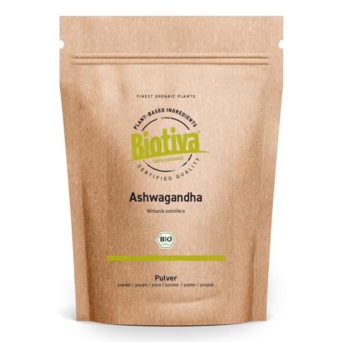 Ashwagandha poudre bio 250g - Racine d'Ashwaganda en poudre - Ayurveda - Ginseng Indien - Withania Somnifera - Conditionné en Allemagne - végan - Biotiva