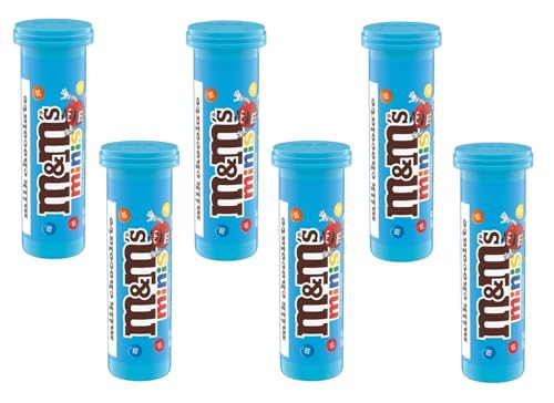 M&M's Minis Tubes Chocolate Candies - Pack of 6 - Delicious Classic Candy - Great for the Whole Family - Perfect for Sharing