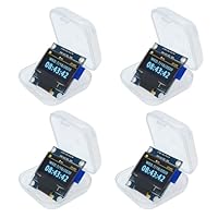 4 Stück 0,96 Zoll 128 x 64 Pixel OLED LCD Display,1315 Chip Antrieb, IIC Schnittstelle I2C Bildschirm Anzeigemodul, Kompatibel mit Arduino (Gelb und Blau)