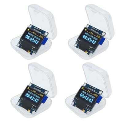 GERUI 4 unidades de 0,96 pulgadas, 128 x 64 píxeles, pantalla OLED LCD, 1315 chip de accionamiento, interfaz IIC I2C, módulo de visualización de pantalla, compatible con Arduino (amarillo y azul) | Ya disponible en tu tienda friki favorita! En mundofriki.es!