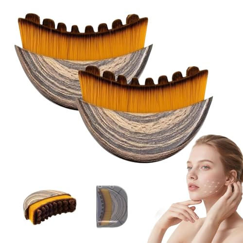 Erdizhu Lymphatic Contour Face Brush, Lymphatic Contour Face and Body Brushes, Lymphatic Drainage Face Massager, Jawline and Chin Sculpting, Ergonomically Designed to Fit The Skin Precisely 3.84 ounces