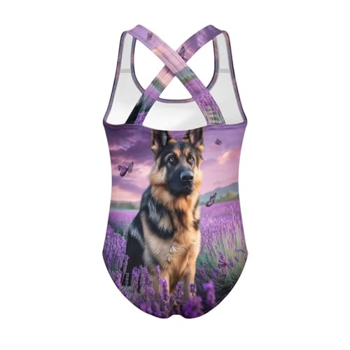 Image of One Piece Swimsuit Girls Cross-Back Bathing Suit 5-14Y Kids Swimwear Cute Swimsuits Sleeveless Bathing Suits