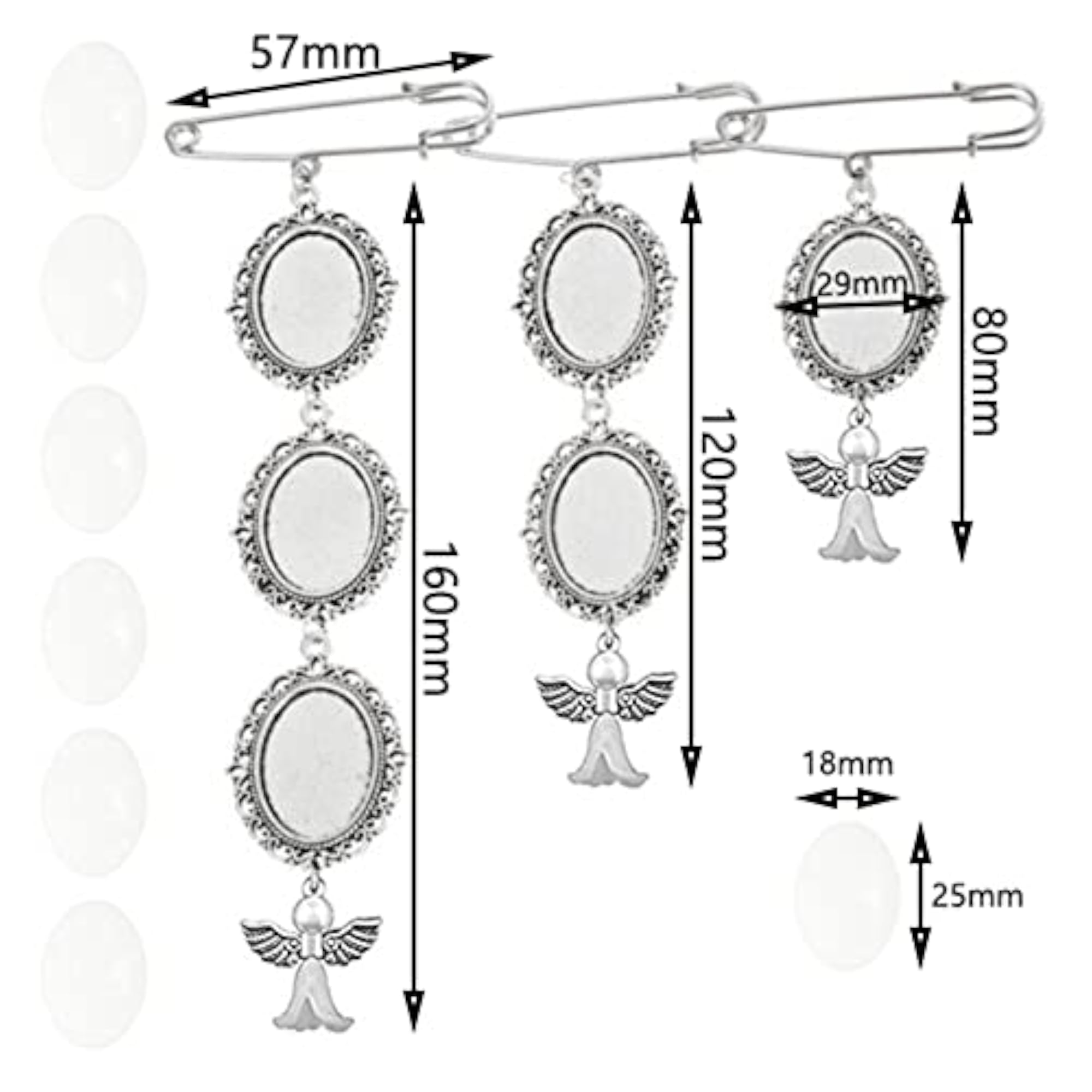 3 Sets Wedding Bouquet Photo Charms for DIY