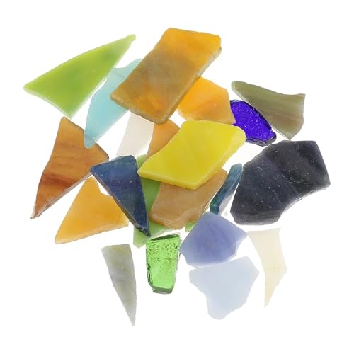 Tesselles mosaique 200g Pièces en verre irrégulier assorties Tile mosaïque Tessera for artisanat d'art en verre Mosaique verre