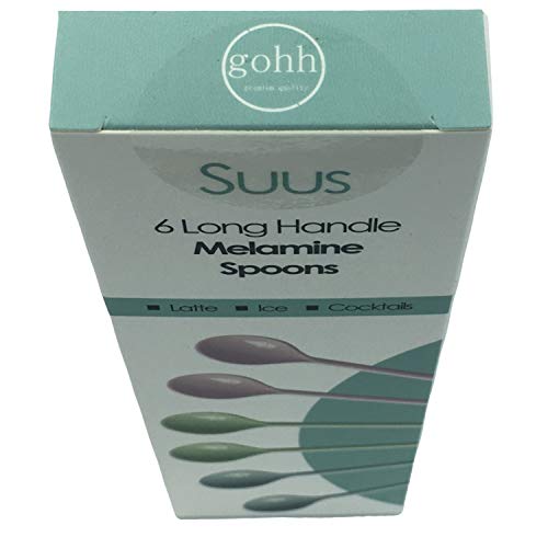 Gohh Long Handle Spoons 7.2 Inch: Latte Machiatto, Tall Iced Tea, Ice Cream Sundae, Coffee, Tea, Cocktail Or Hot Chocolat Stirring Longdrink Spoons, Set Of 6 #TOP5