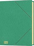 RNKVERLAG 4616-5 - Konferenz- und Ordnungsmappe mit Gummizug, Maße (BxH) 245 x 340 mm, bis DIN A4, 9 Fächer, grün, 1 Stück