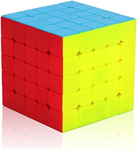 Cooja Cube 5x5, Stickerless Magic Cube 5x5x5 Speed Smooth Durable 3D Puzzle Cube Toy for Boys Girls