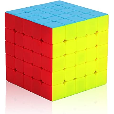 Cooja Cube 5x5, Stickerless Magic Cube 5x5x5 Speed Smooth Durable 3D Puzzle Cube Toy for Boys Girls Cover