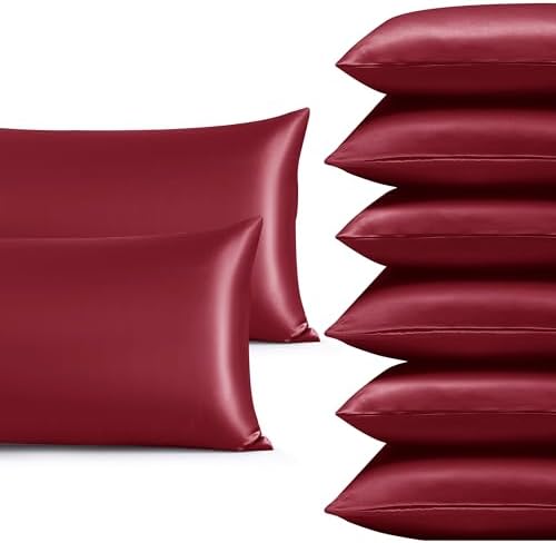 Imperial Rooms Satin Pillow Cases 2 Pack  Champagne Pillowcases For Hair and Skin Standard Size Satin Silk Pillowcases with Envelope Closure Hypoallergenic 50 x 75 cm