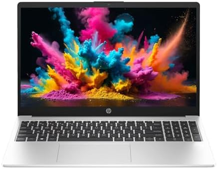 HP 15 (2026), AMD Ryzen 5 Hexa Core 7535U - (8 GB DDR5/512 GB SSD/AMD Radeon 660M Graphics/Windows 11 Pro) Thin and Light Business Laptop/15.6" FHD Display/Turbo Silver/Copilot Key/1.5kg/MS Office
