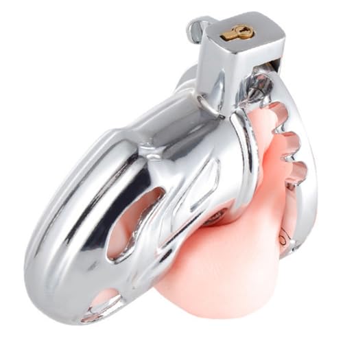 Hdynasty Metal 304 de Acero Inoxidable de los Hombres Ajustable Transpirable Jaula (40-60mm)