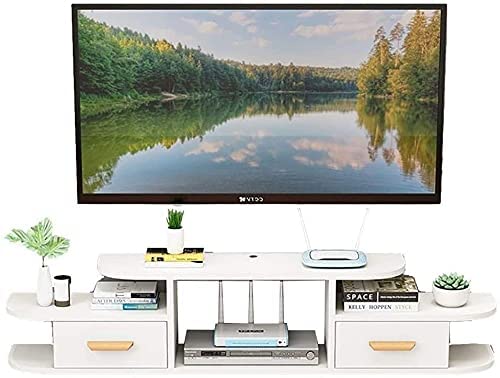 Meuble TV flottant pour salon et étagère de salle de séjour noire