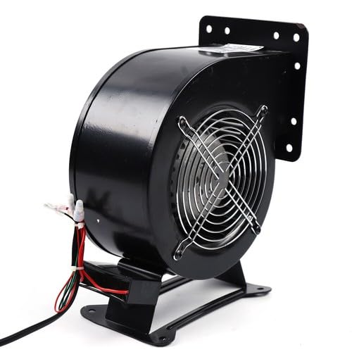 120W Blower Wood Stove Fan, 110V Outdoor Wood Furnace Boiler Blower Squirrel Cage Fan with Air Volume 196 CFM (5.5mÂ³/Min) & Speed 2600R/Min Kitchen Extractor fans for Extruder Cooling Duct Ventilation