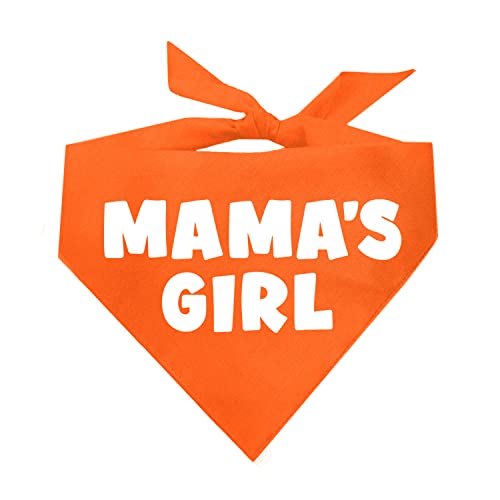 Mama's Girl Dog Bandana | 100% Cotton for Mom | Valentine's Day | Prop Photoshoot | Orange, X-Small (949)