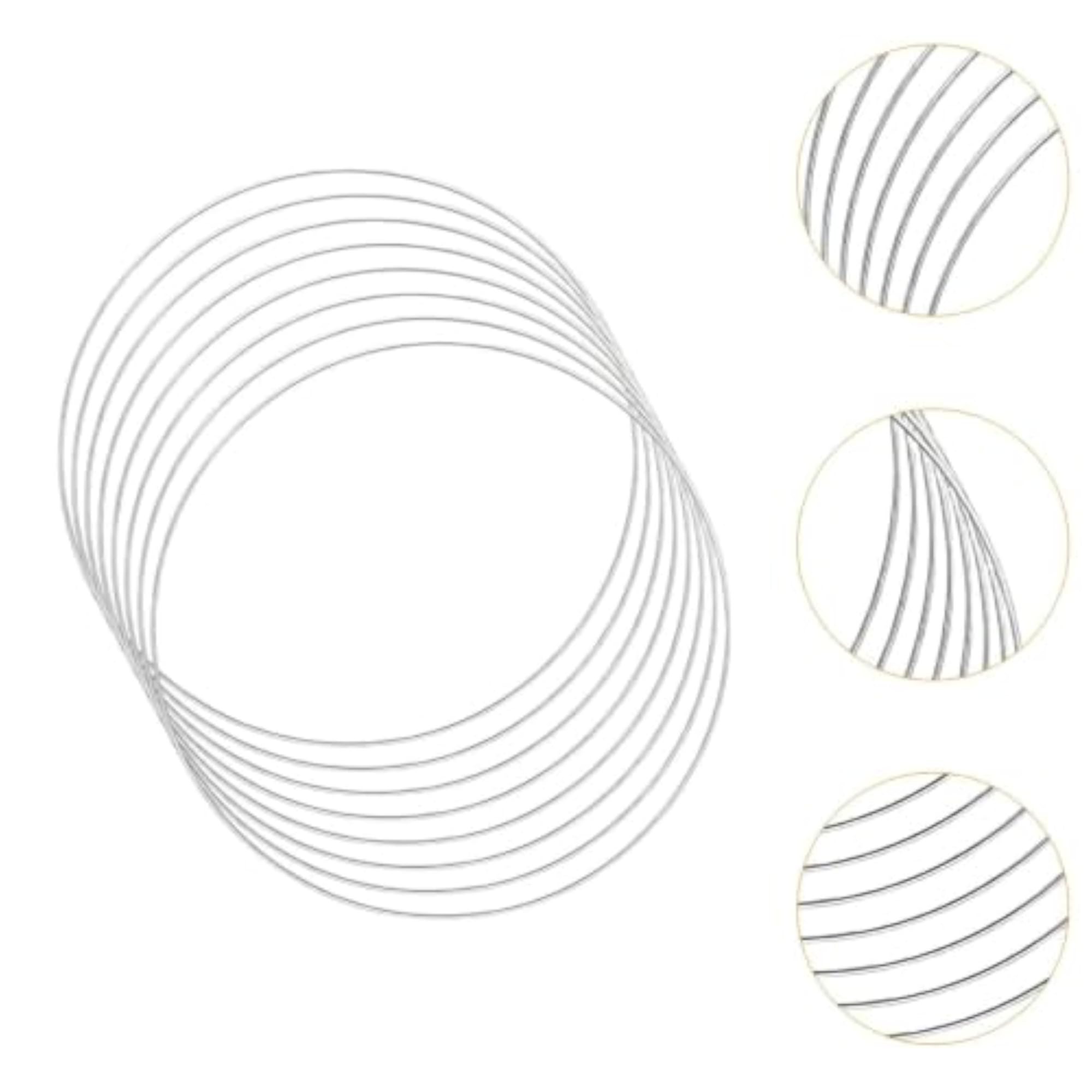 8Pcs Metal Floral Hoops Wreath for DIY Projects