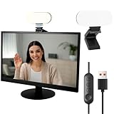 Video Conference Lighting & Computer Light – USB LED Panel for Laptop & Desktop, Plug-and-Play Webcam Light for Zoom, Teams, Streaming & Remote Work, 3 Color Modes & 10 Brightness Levels