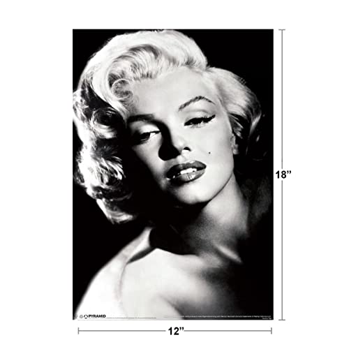 Pyramid America Marilyn Monroe Glamour Hollywood Celebrity Actress Model Icon Black White Photograph Photo Cool Wall Decor Art Print Poster 12X18 #TOP21