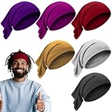 SATINIOR 6 Pcs Spandex Dreadlock Cap Tube Unisex Headbands for Long Hair, Elastic Wraps with Head Bands for Dreadlocks Accessories, 6 Vibrant Colors