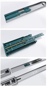 Soft Close Full Extension Drawer Slide Ball Bearing Runner Full Extension 400mm (1 Pair)