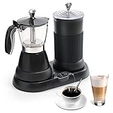 Hackvia Espresso Machine,Portable Espresso Coffee Maker and Cappuccino Latte Machine with Milk Froth