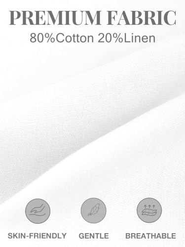 PLEPAN Men's Casual Linen Dress Shorts - 7-Inch Inseam White Medium by PLEPAN - Used condition - Image 10