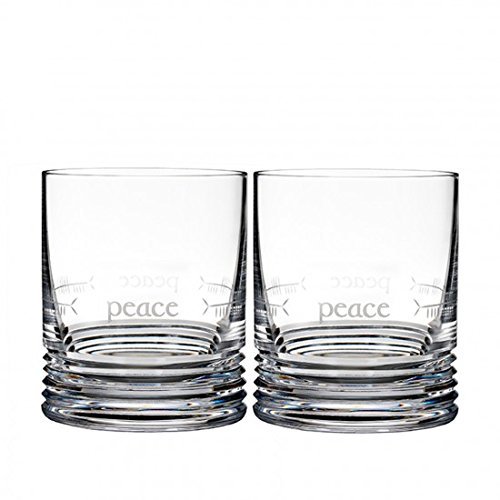 Waterford Ogham Peace Lead Crystal Tumbler (Set of 2)