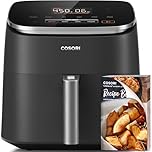 COSORI Air Fryer 6QT 9-in-1 TurboBlaze, 90°– 450°F, Precise Heating for Even Results, Air Fry, Roast, Bake, Broil, Dry, Frozen, Proof, Reheat, Keep Warm, 130+ Recipes, Dishwasher Safe, Dark Gray