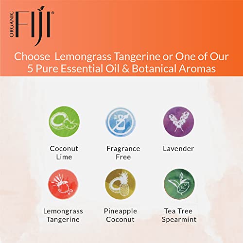 Organic Fiji Raw Cold Pressed Coconut Oil For Hair, Skin, Face & Body | Relaxing Massage Oil | Lemongrass Tangerine,12 Oz For Women Men & Baby #TOP7