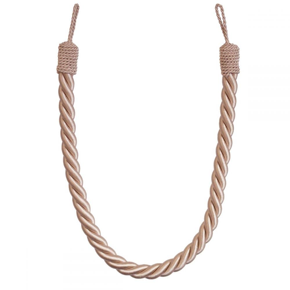 Jones Reef Blush Pink Thick Rope Tiebacks - Pair