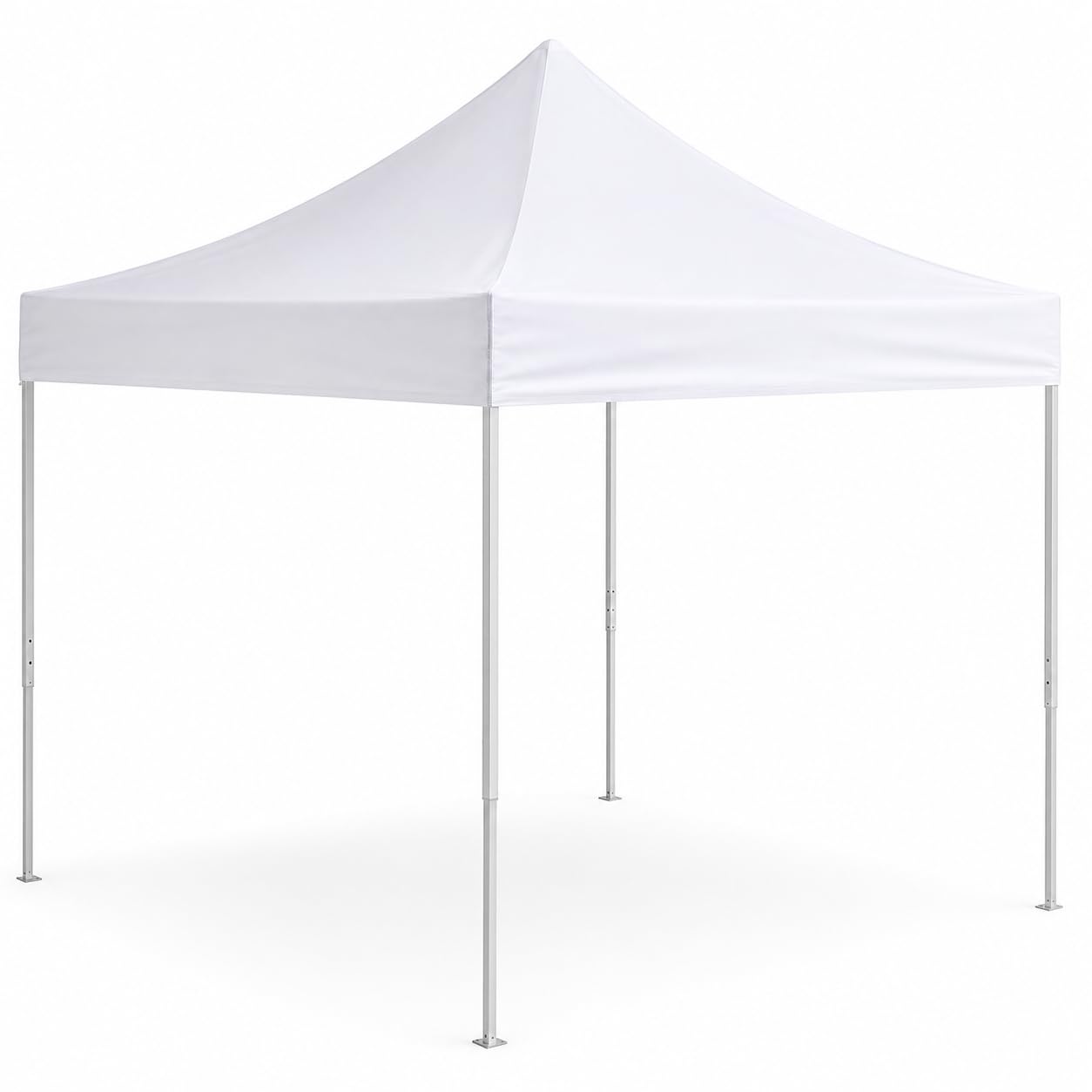 10x10 Ft Aluminum Pop Up Canopy Tent by Glownary – 10 X 10 Feet, Polyester, White, Model Al-10x10-wht