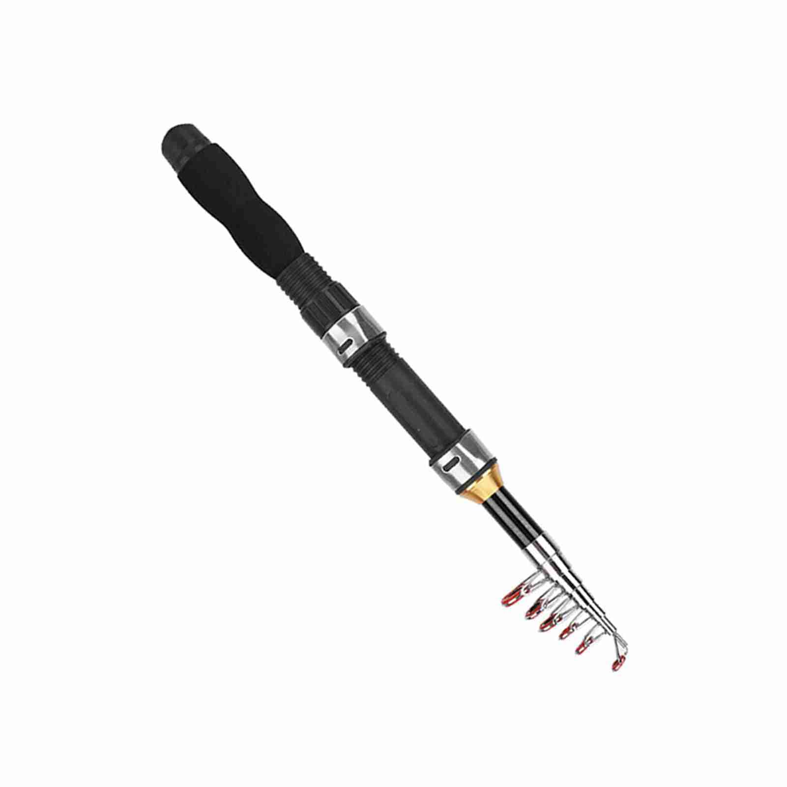 Canne Télescopique Alomejor – Mini Canne 1m à 2,3m – Poignée EVA, En Verre-acier – Pêche En Mer, Glace, Voyage