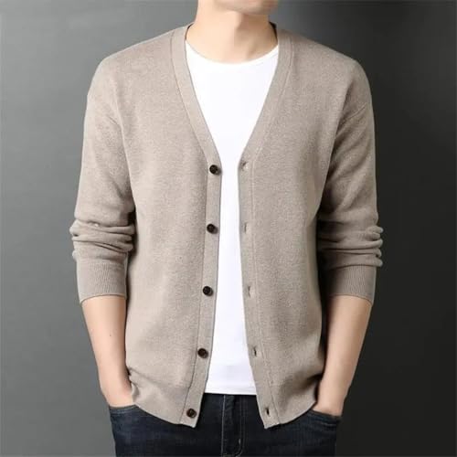 Mens Casual Slim Fit V Neck Long Sleeve Button Down Cardigan Sweater Long Sleeve Knitted Winter Sweater2