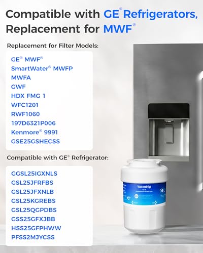 Waterdrop WD-F13 Refrigerator Water Filter Replacement for GE® MWF®, 3 Pack - Image 4