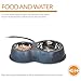 K&H Pet Products Outdoor Heated Cat Food & Water Bowls for Outside Pets, Thermo-Kitty Café Feral Cat Feeding Station, No Frozen Water or Food, Washable Bowls, Safety Listed - 12oz/24oz Stainless
