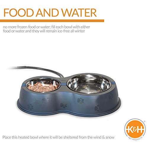 K&H Pet Products Thermo-Kitty CafÃƒ© Stainless/Black 12 ounce + 24 ounce