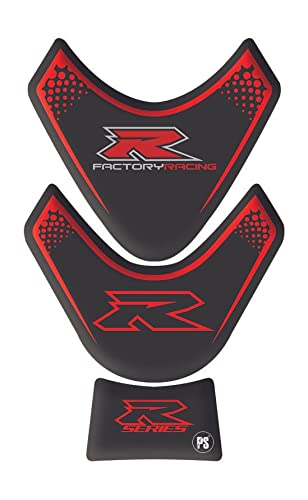 Protège-réservoir adhésif 3D anti-rayures pour moto GSXR 1000 rouge