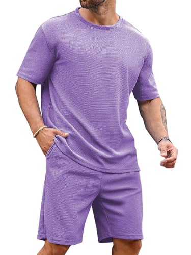 Image of Vogaan Men's T-Shirt and Shorts Set | Top & Shorts Night Suits Set | Night Wear for Men