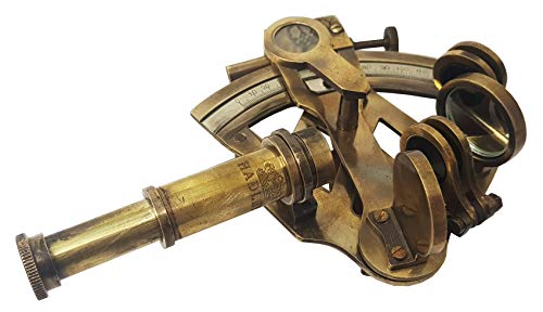 Brass Nautical - Sextant Brass Navigation Instrument Sextante Navegacion Marine Sextant (4 inches, Antique Patina) - Image 9